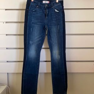 CAbi tuxedo jeans, size 4, dark side stripe